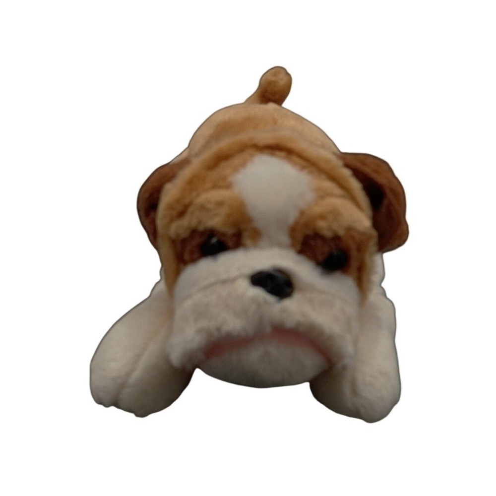 Aurora World Plush Bulldog Tan White Floppy Stuffed Animal Dog Collectors